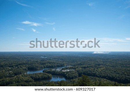 Georgia Atlanta City Landscape from Stone Mountain 