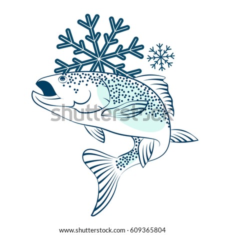 Frozen salmon symbol for business