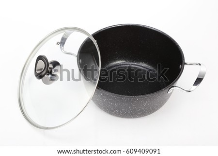 saucepan in white background