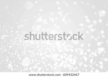 White abstract background with bokeh light, glitter lights or sparkles. Design - template