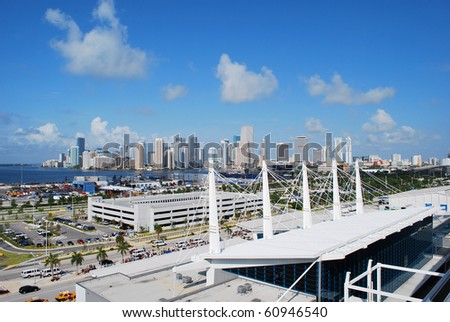 Downtown Miami from the Cruise Port