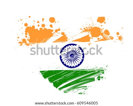 Grunge India national flag for your designs.