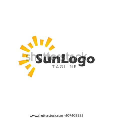 Sun logo design template