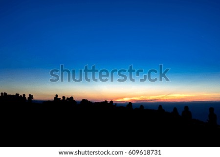 Silhouette morning in Chiangmai Thailand