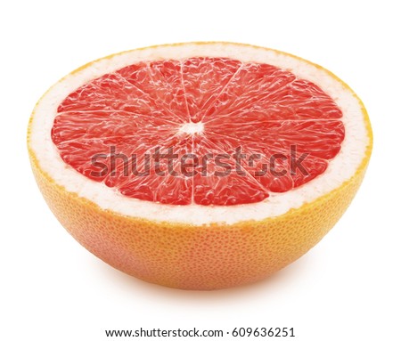 Half of grapefruit isolated on white background