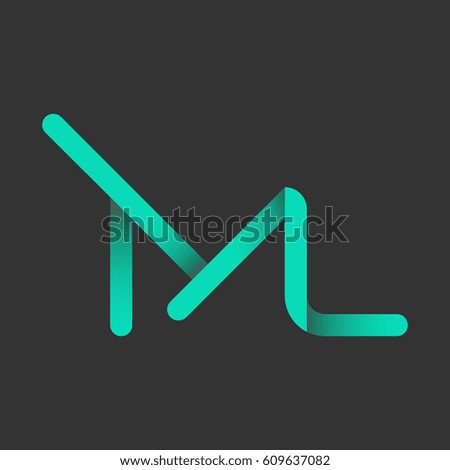 Letter M design and elegant typographic. unique and simple design