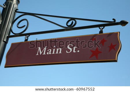 MAIN STREET sign
