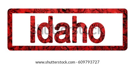 Idaho, the names of the States in the red frame