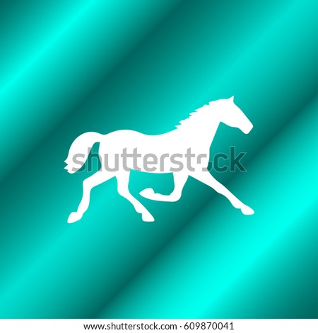 Running horse silhouette. Vector illustration.