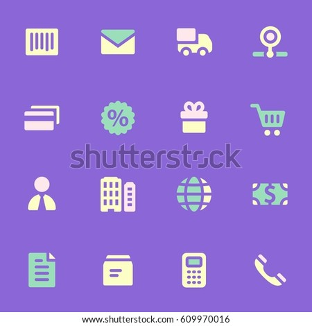 Shopping mobile icons, e-commerce infographics symbols.