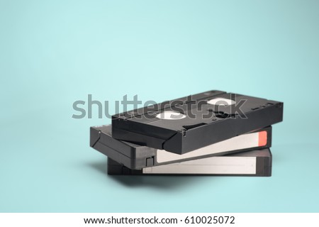 VHS video tape Royalty-Free Stock Photo #610025072