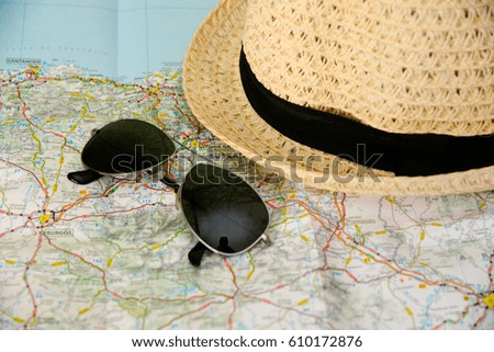 travel concept background with maps