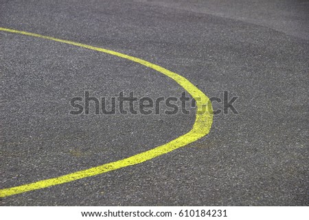 Stock Photo - new curve road yellow line