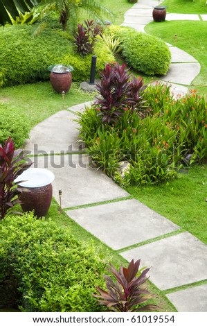 Oriental Garden view at A'Famosa Malacca, Malaysia Royalty-Free Stock Photo #61019554