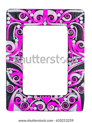 Photo frame made from polymer clay handmade crafted abstract