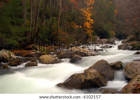 Rapids on Big Creek with slow shutter speed