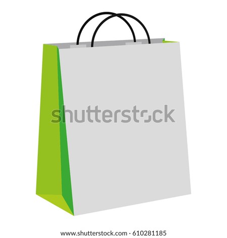 Isolated market bag on a white background, Vector Illustration