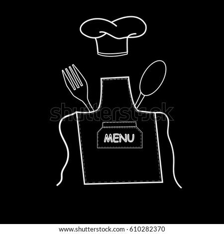 Restaurant menu blackboard vintage hand drawn frame label vector