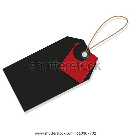 Isolated shopping label on a white background, Vector illustration