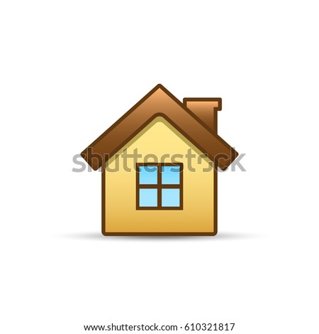 House color icon, vector isolated single illustration.