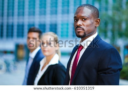 portrait of multiracial business team