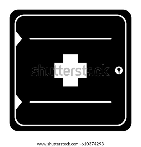 Icon of a first aid kit, vector illustration