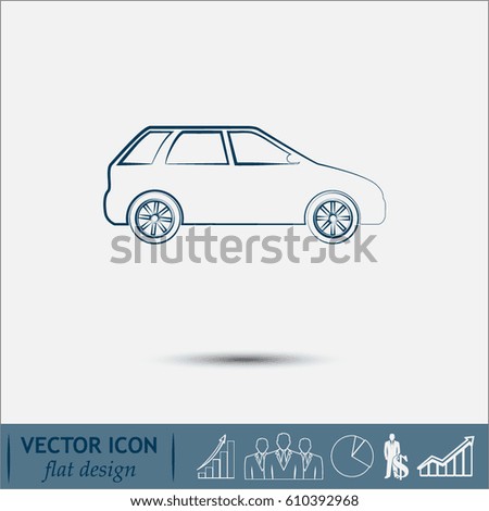 Car Icon. Line icon