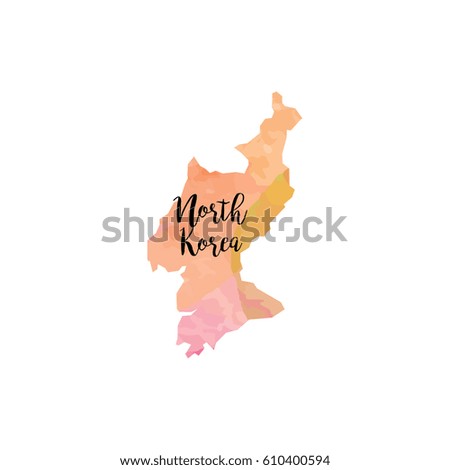 Abstract North Korea map