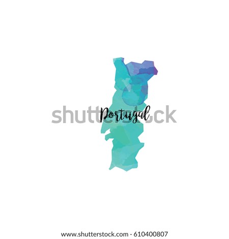 Abstract Portugal map