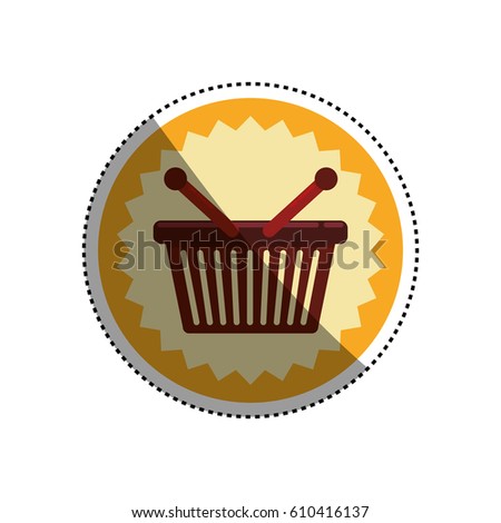 Shopping basket symbol icon vector illustration graphic design