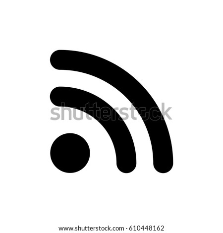 Rss feed icon Royalty-Free Stock Photo #610448162