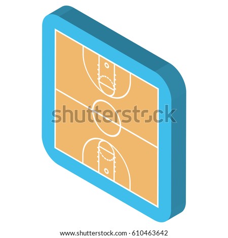 Isolated basketball field on a white background, Vector illustration