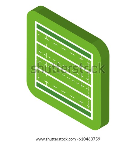 Isolated football field on a white background, Vector illustration
