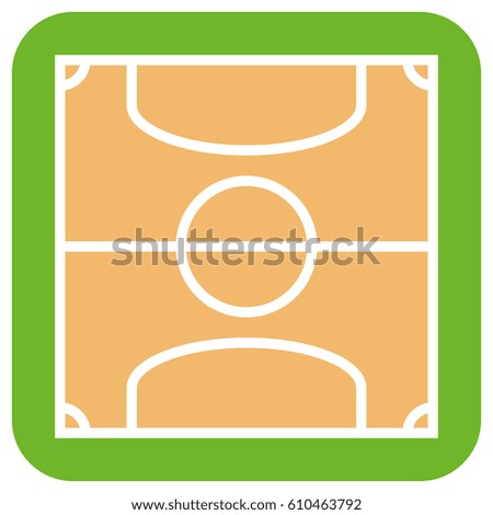 Isolated soccer field on a white background, Vector illustration