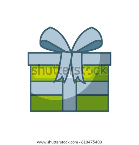 gift box icon over white background. colorful design. vector illustration