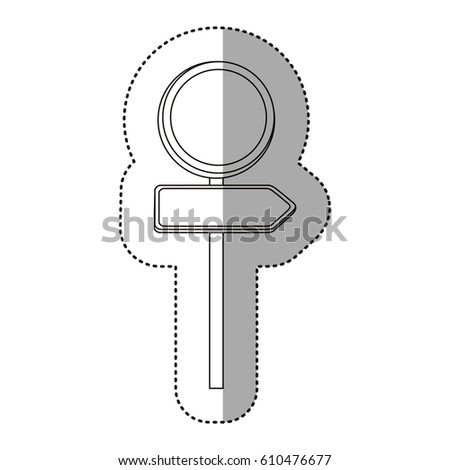contour advices with sign, vector illustraction design image