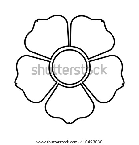 figure flower with squere petals icon, vector illustraction design