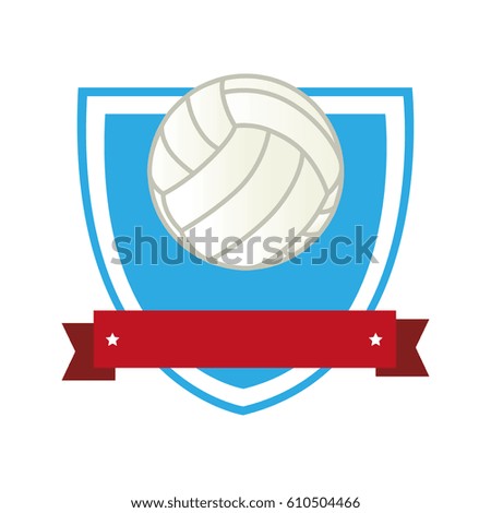 volleyball sport emblem icon