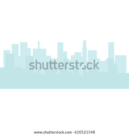 Isolated silhouette of a cityscape, Vector illustration