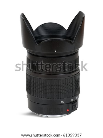 Photo lens. isolated on white with  clipping path