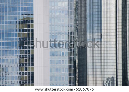 Glass facade of business skyscraper