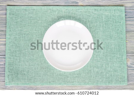 Table, napkin, plate