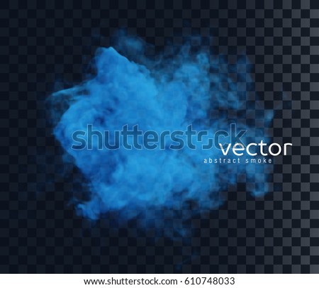 Vector illustration of smoke. Isolated transparent special effect.