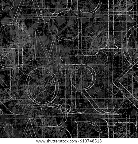 font grunge seamless pattern, illustration clip-art