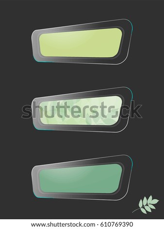 Foliage button set, light green colors