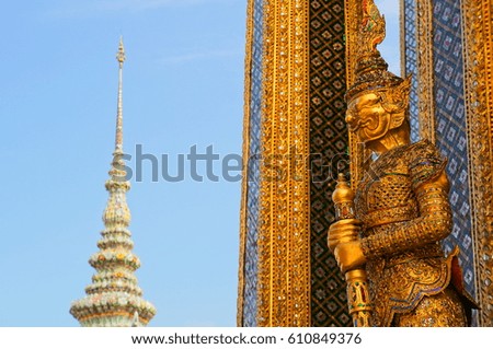 Wat Phra Kaeo, Temple of the Emerald Buddha, Bangkok, Thailand