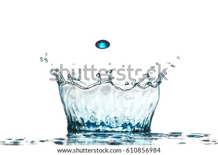drop water on a white background