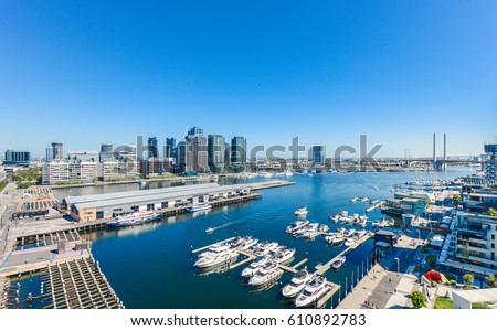 Docklands, Melbourne Royalty-Free Stock Photo #610892783