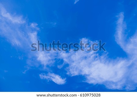 beautiful closeup big cloud with clear blue sky