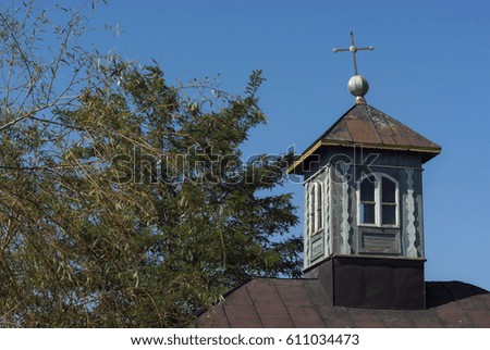 Old church tower in Sulina , Danube Delta, Romania